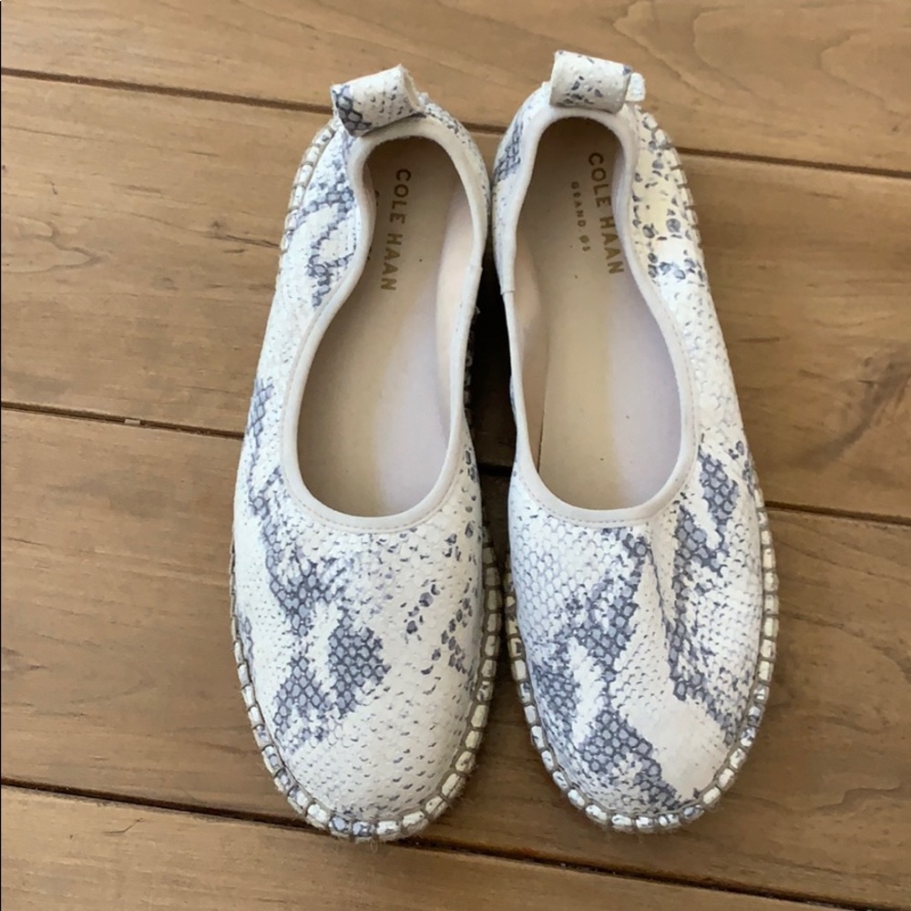 Cole Hann snakeskin slip on shoe